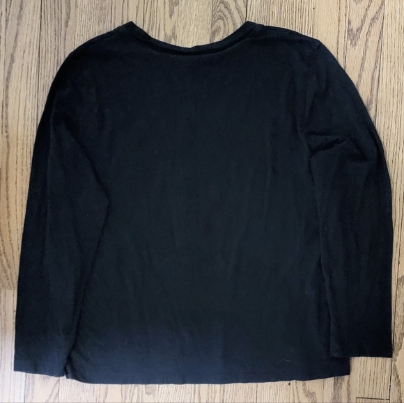 L Long Sleeve Graphic Tshirt HUE French Bulldog Puppy Love Hearts Valentine Cute - Picture 5 of 5